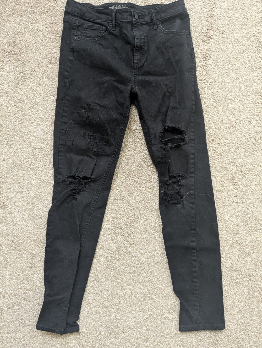 Wild Fable Black Ripped Skinny Jeans - Women's 8